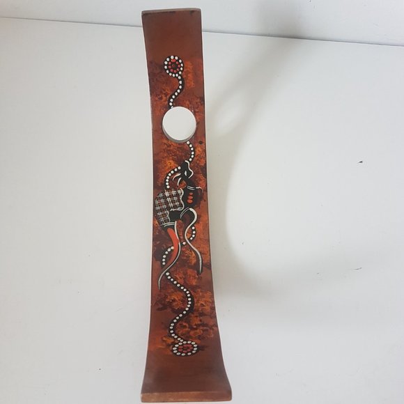 Australia Wood Bottle Holder Souvenir Folk Art Hand Painted - Picture 9 of 13